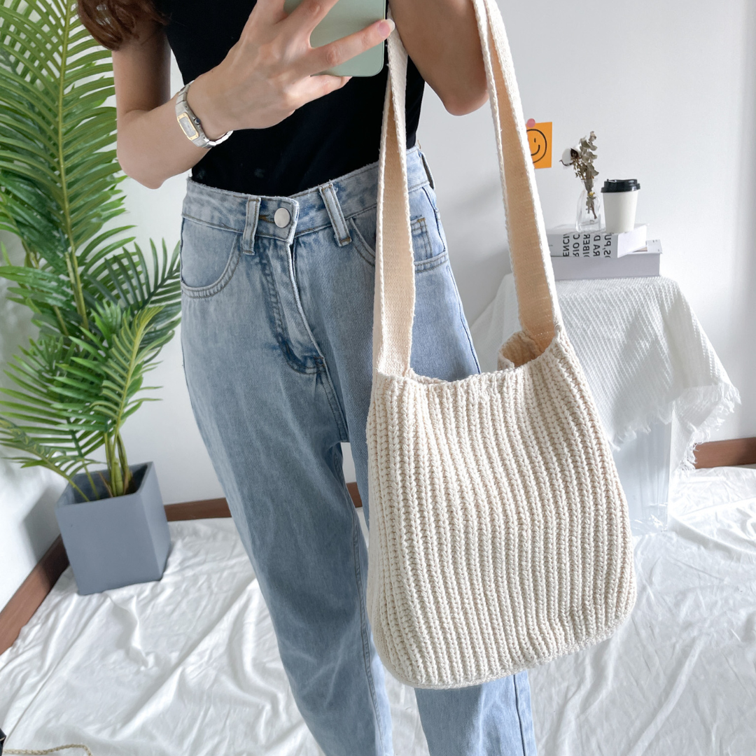 Knitted Crochet Shoulder Bag