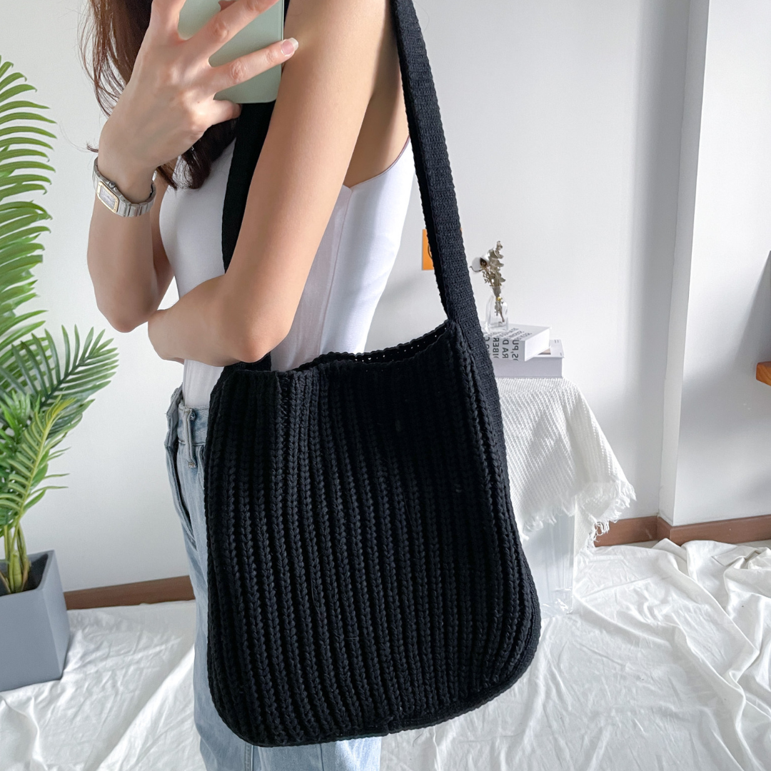 Knitted Crochet Shoulder Bag