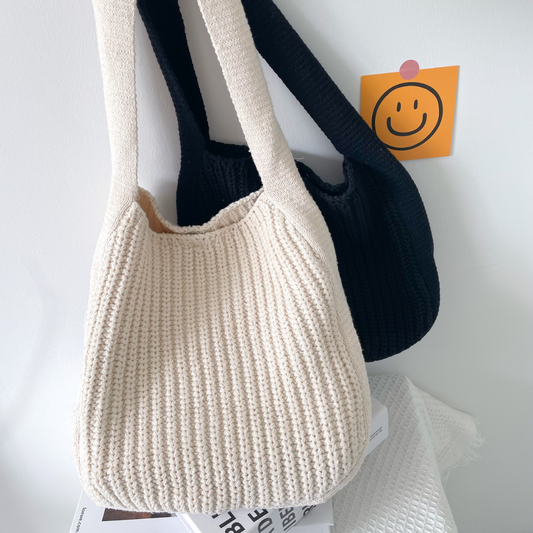 Knitted Crochet Shoulder Bag