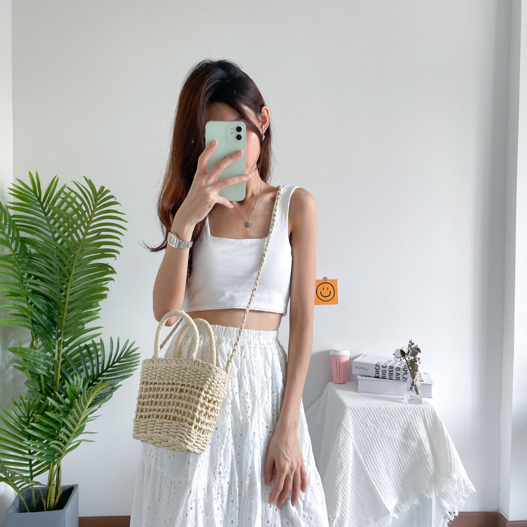 Mini Beach Day Straw bag