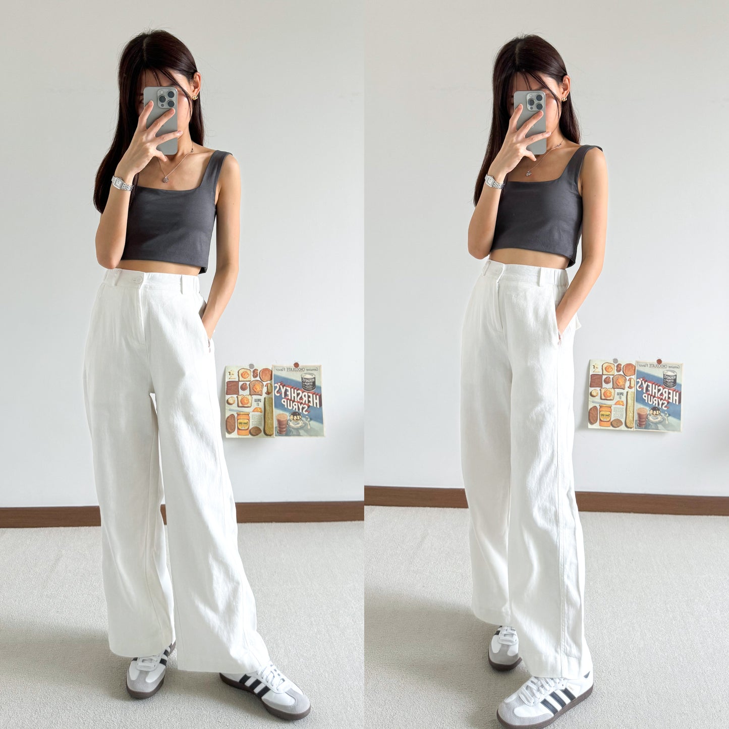 Petite Evan Linen White Pants