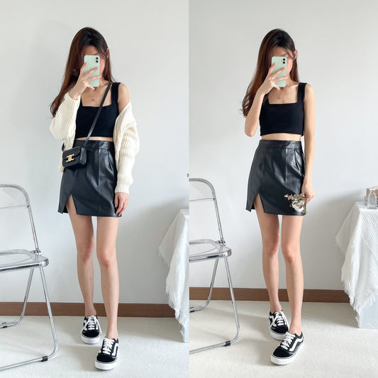 Petite Kensley Leather Skirts