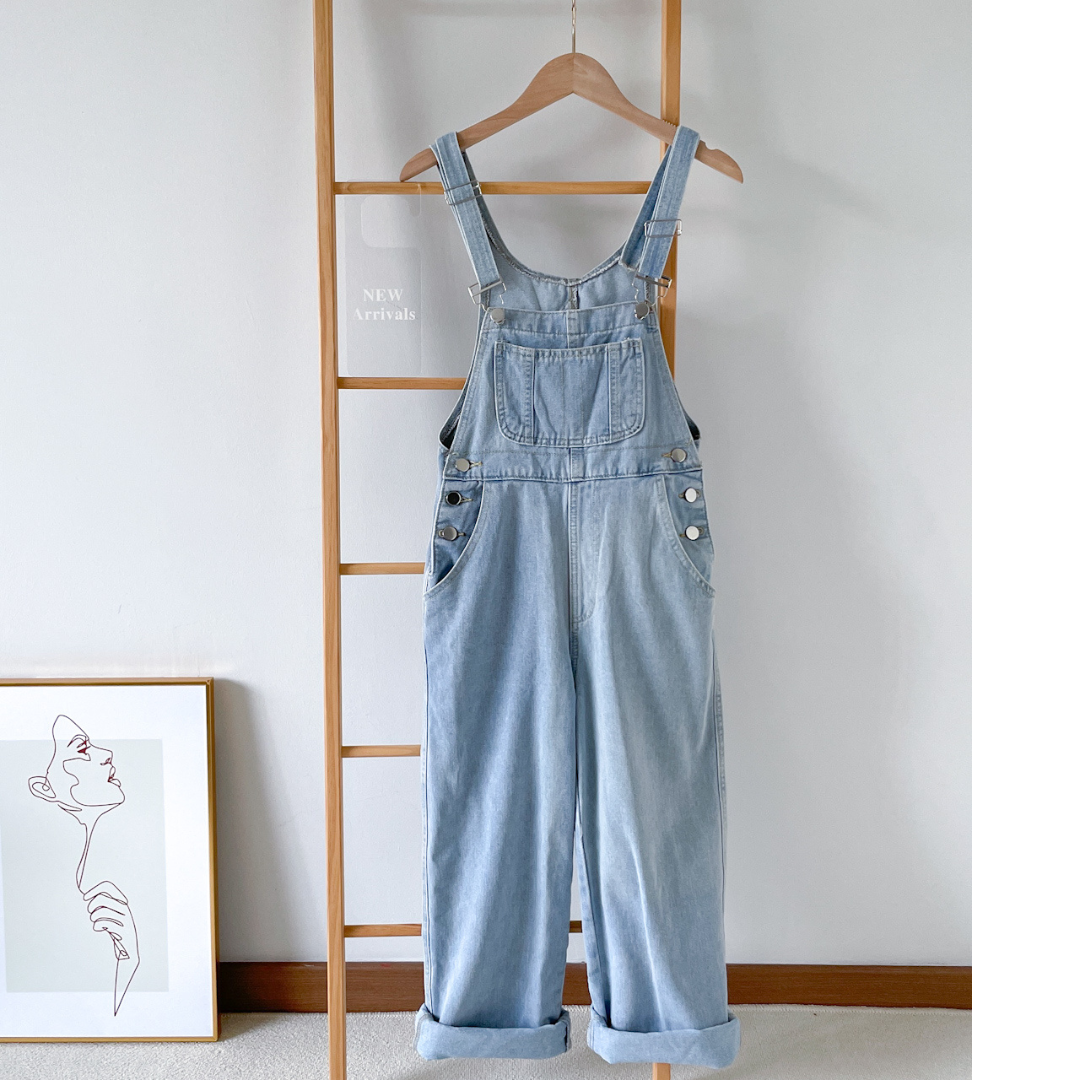 Jayden Petite Denim Light Blue Romper