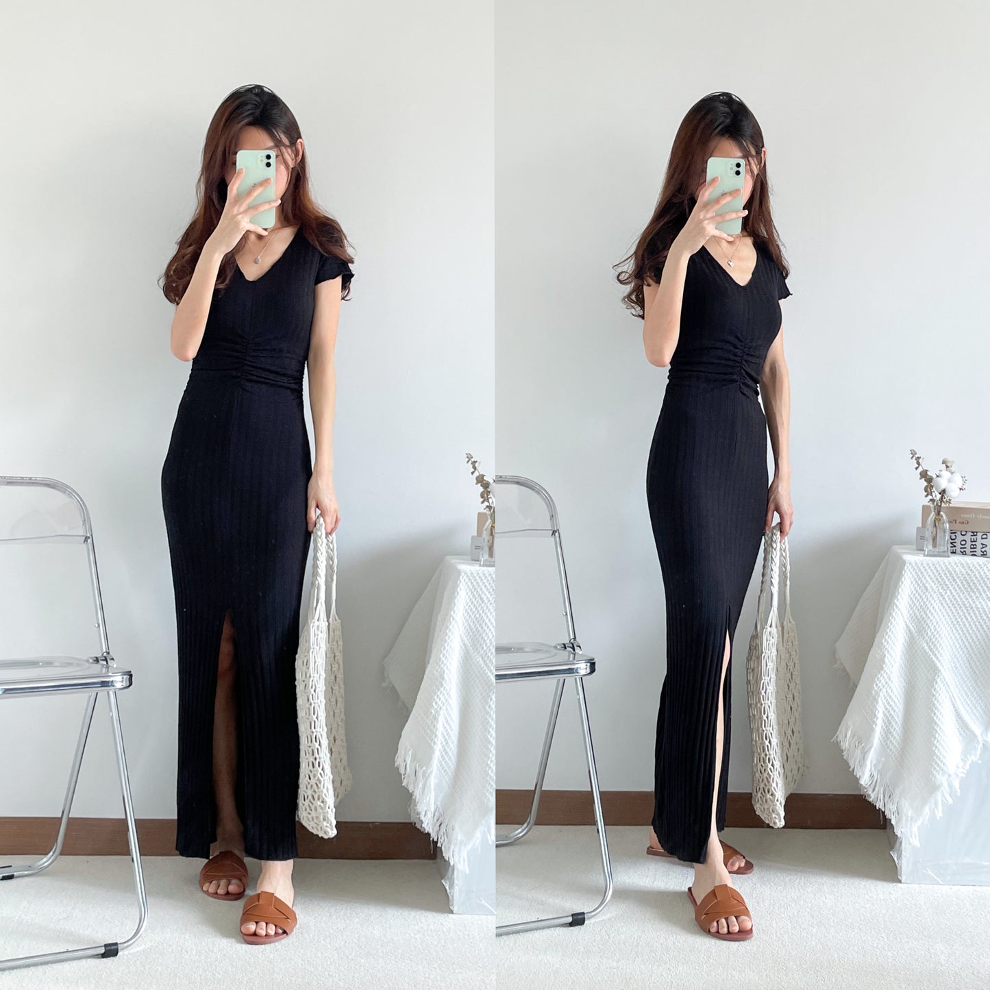 Dawne Front Slit Dress