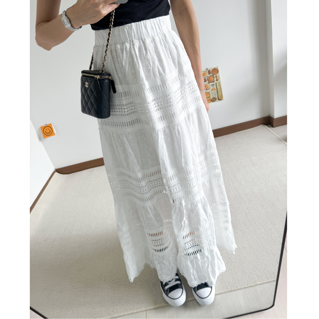 Merlin Tiered Maxi Skirt