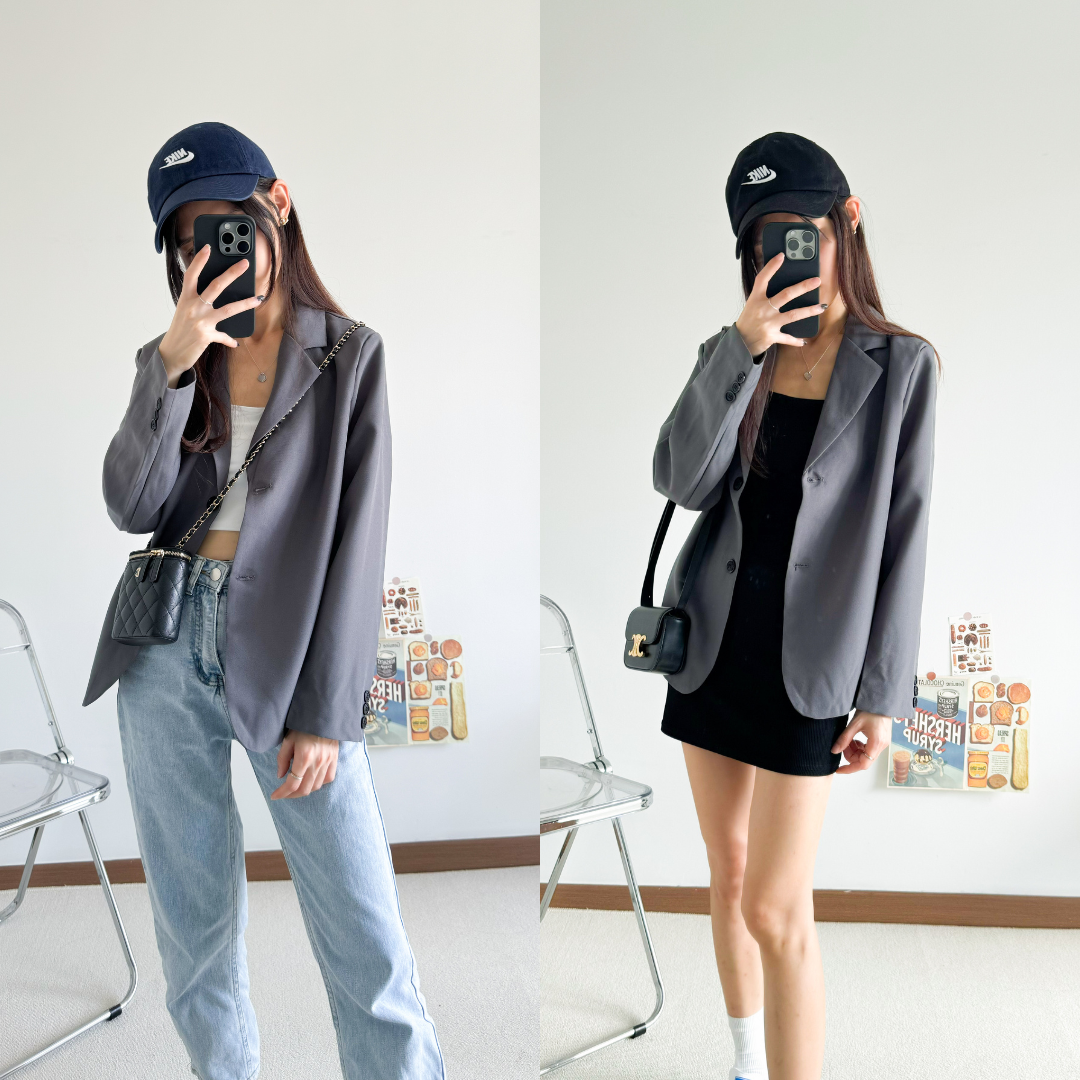 Petite Reene Grey Blazer