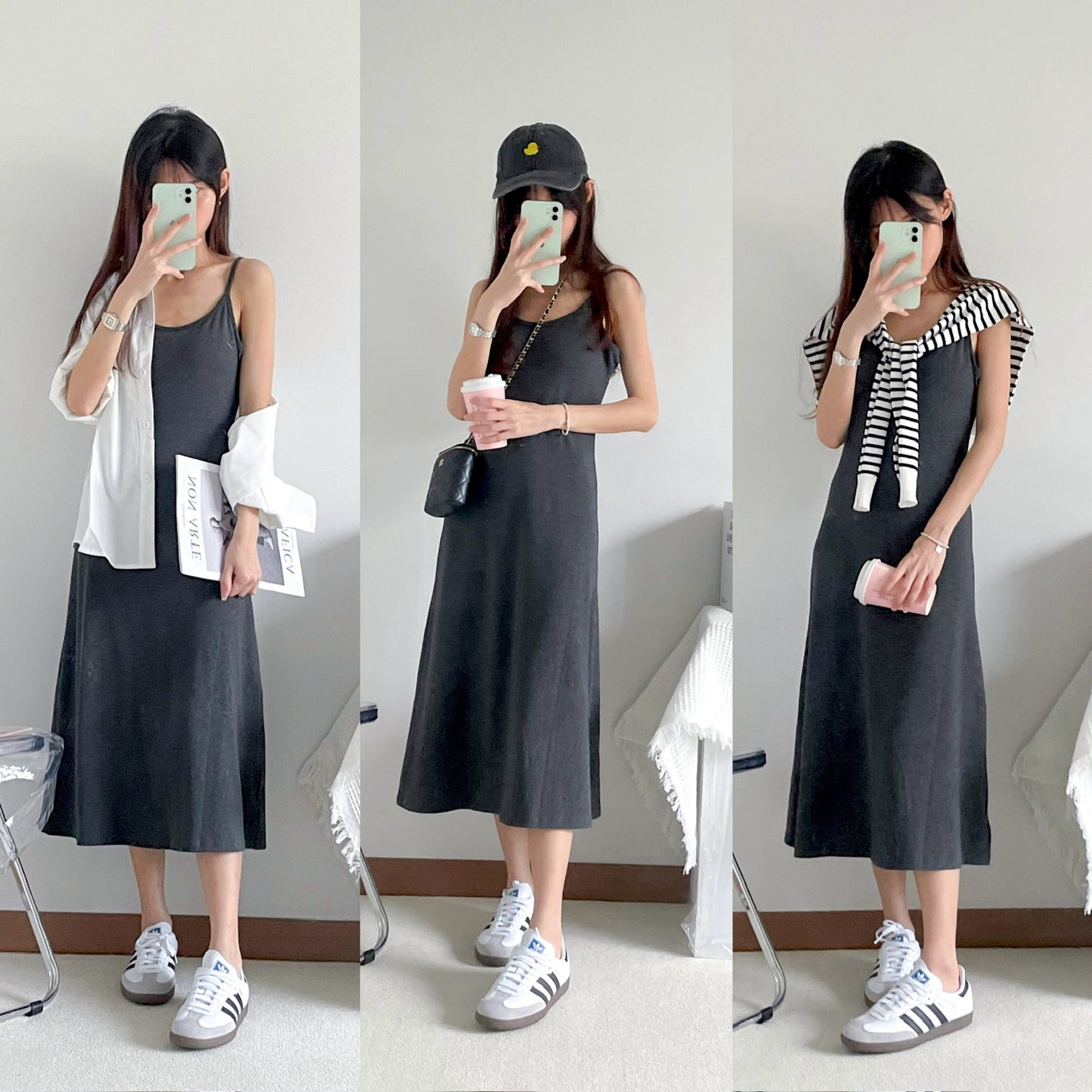 Petite Eleador Basic Grey Dress