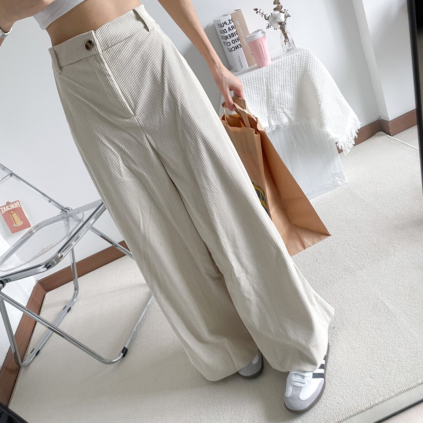 Darelyn Velvet Wide Leg Pants