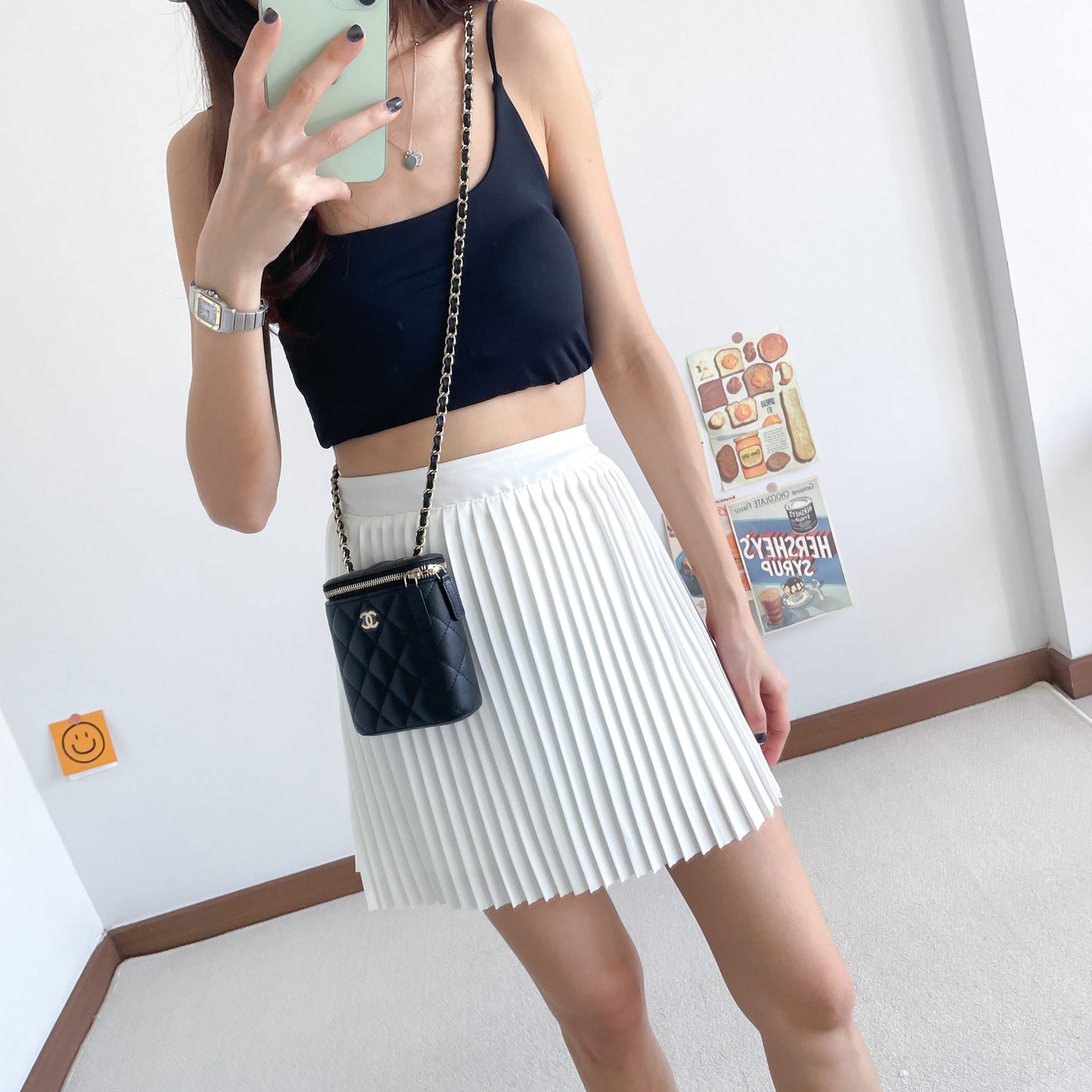 Talia Pleated Short Skirt