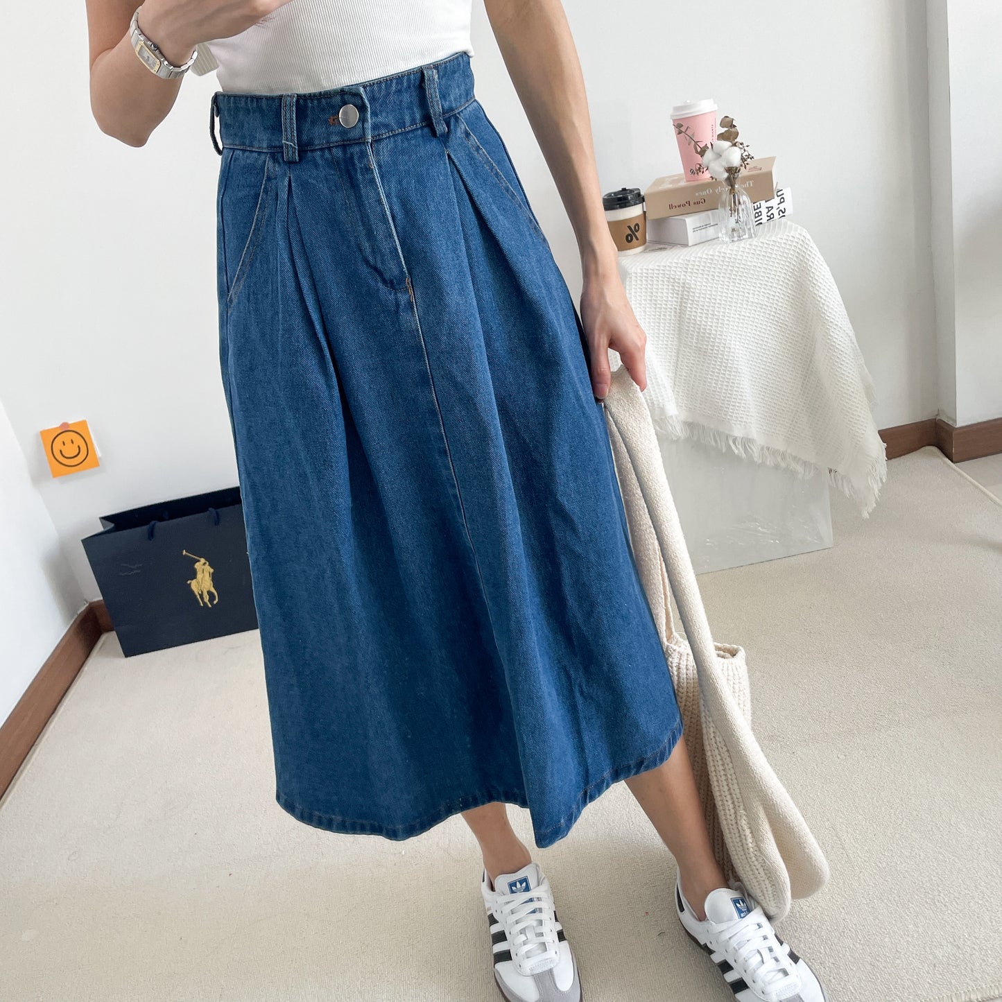 Evangeline Petite Denim Skirt