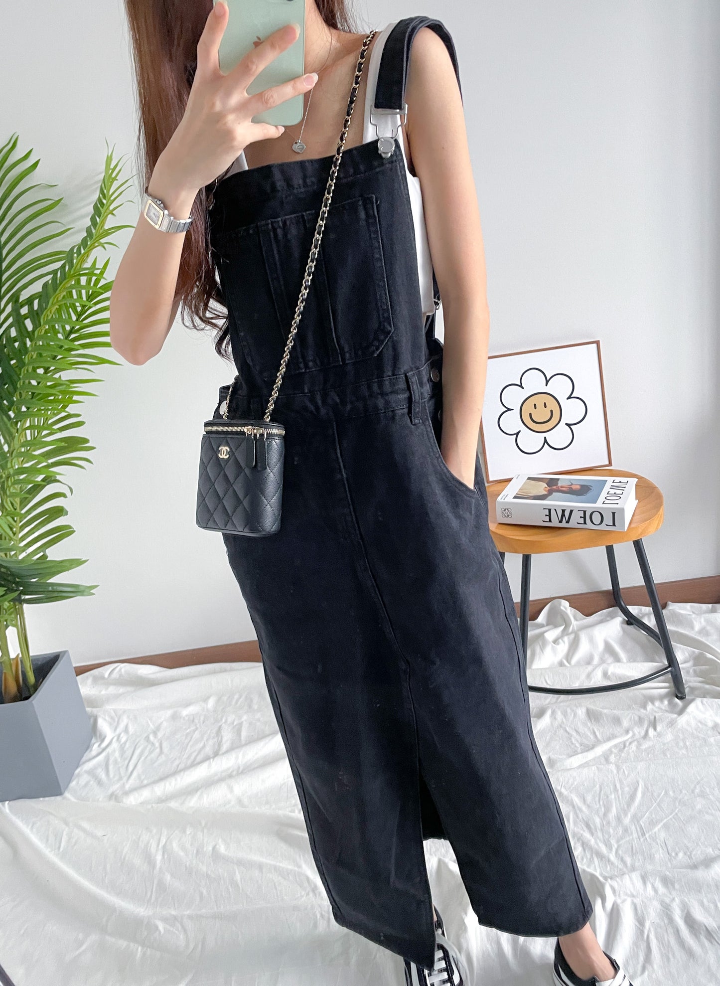 Kaire Denim Dungaree Dress