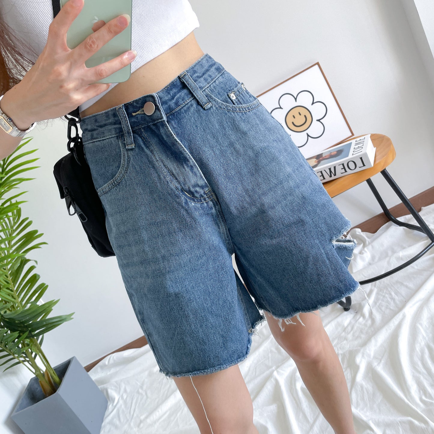 Kenny Boyfriend Denim Shorts