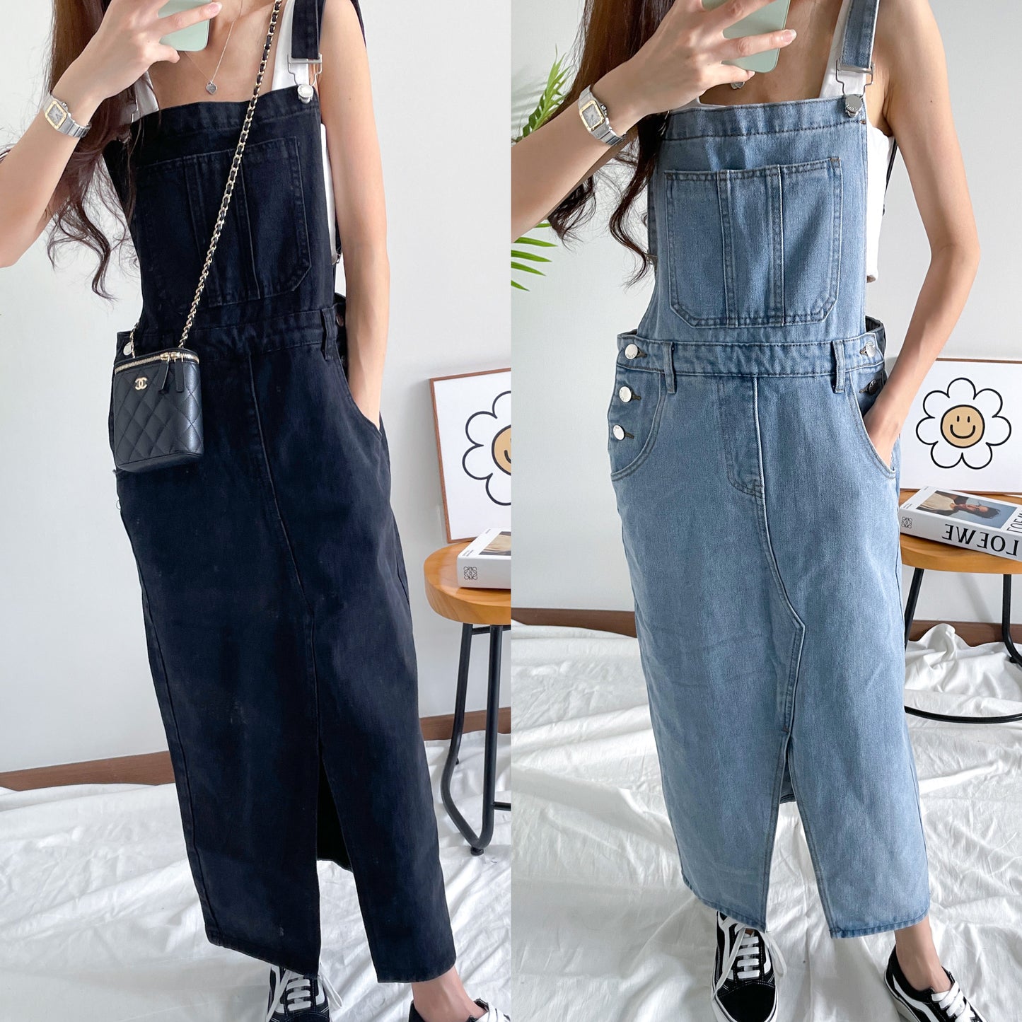 Kaire Denim Dungaree Dress