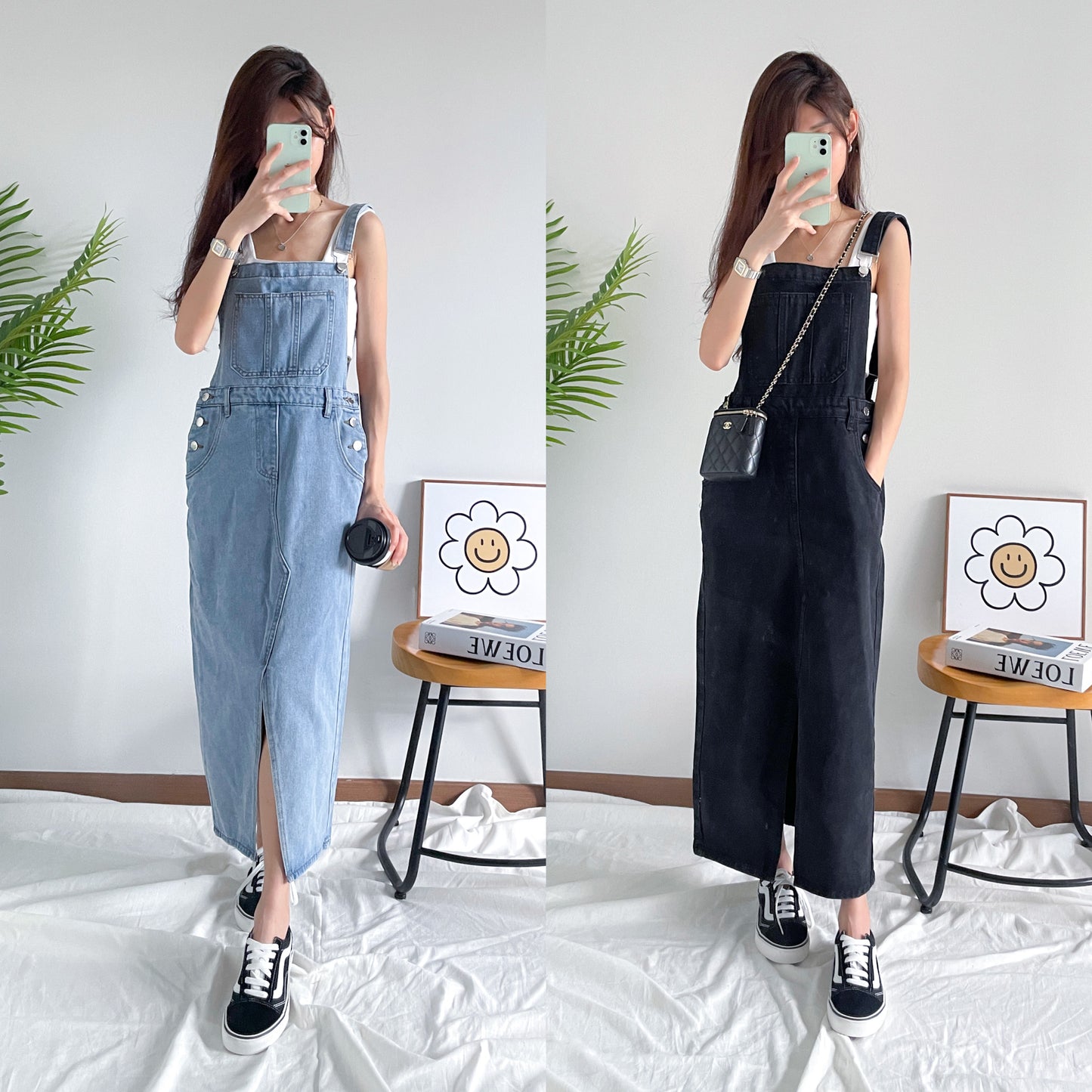 Kaire Denim Dungaree Dress