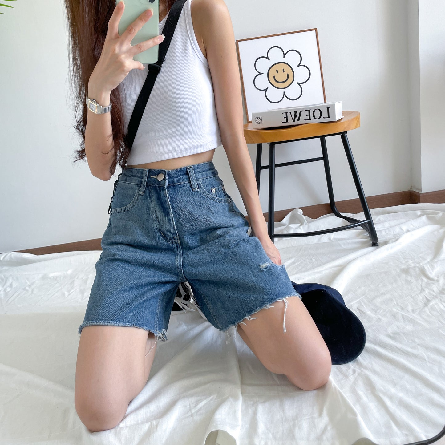 Kenny Boyfriend Denim Shorts