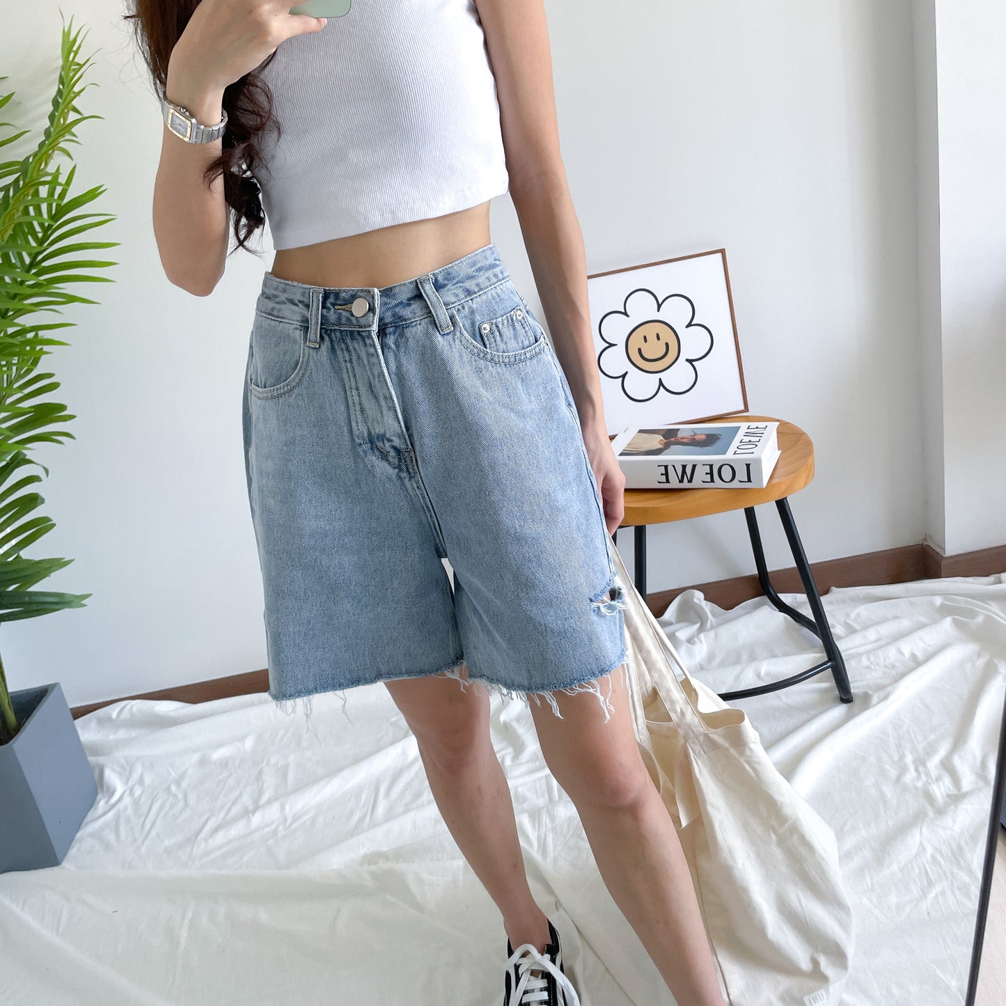 Kenny Boyfriend Denim Shorts