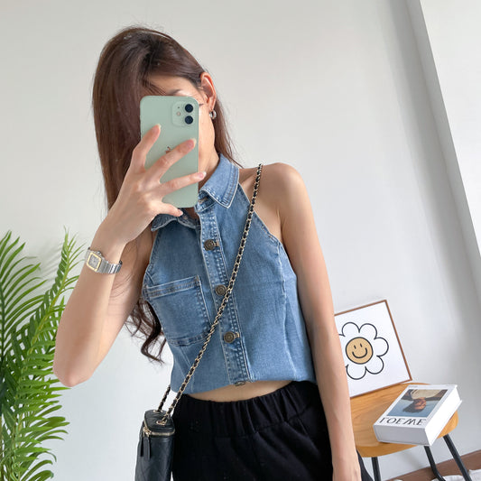 Ashley Halter Denim Top