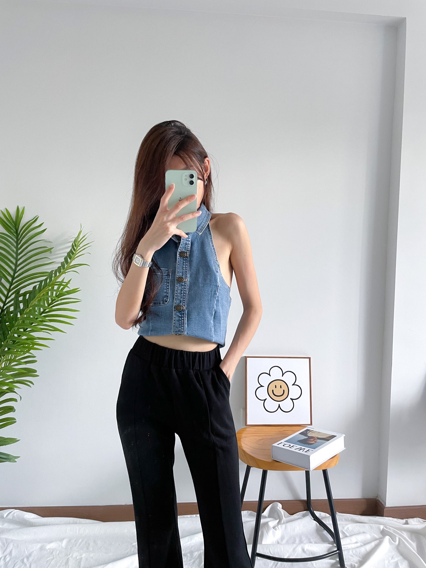 Ashley Halter Denim Top