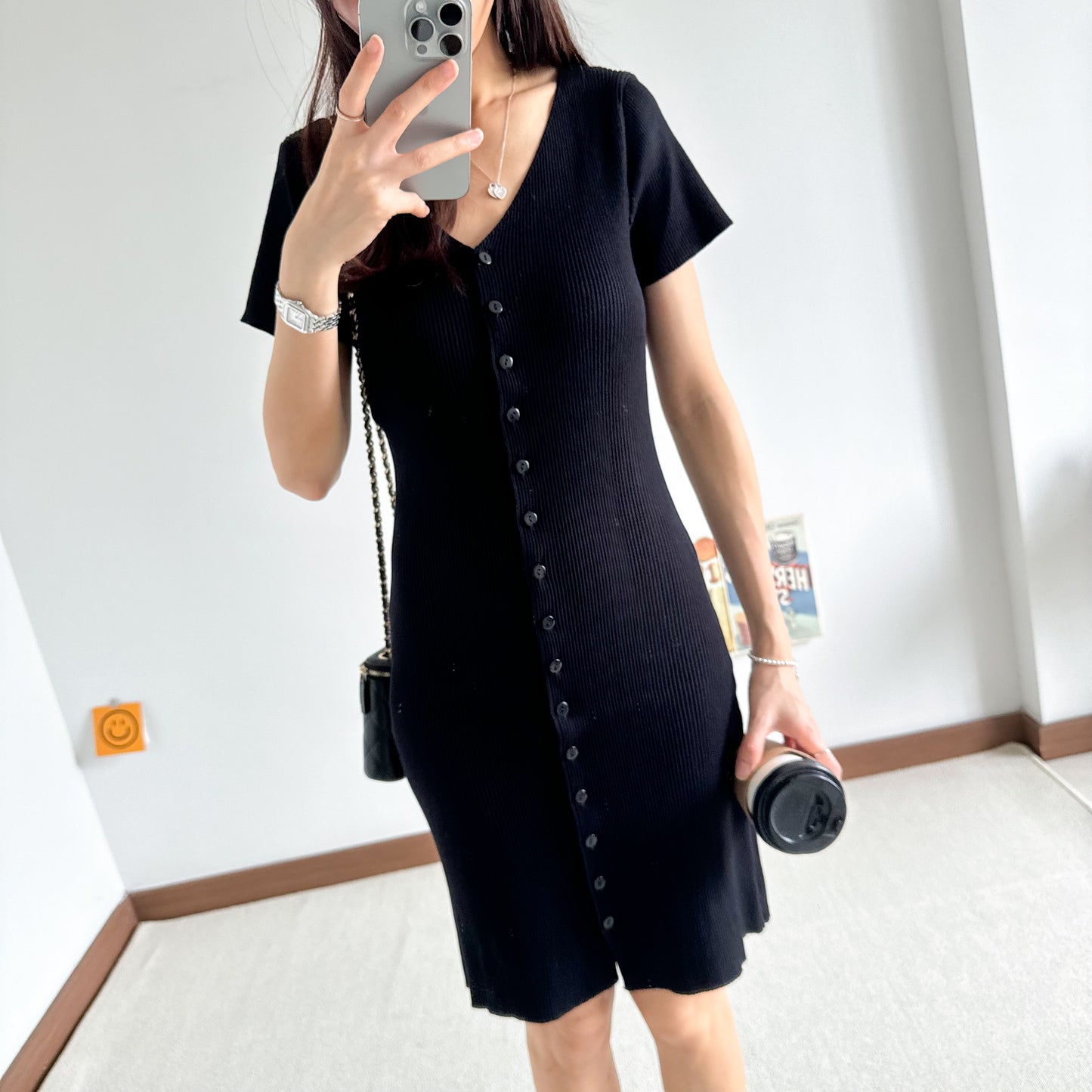 Lynda Knitted V Neck Dress