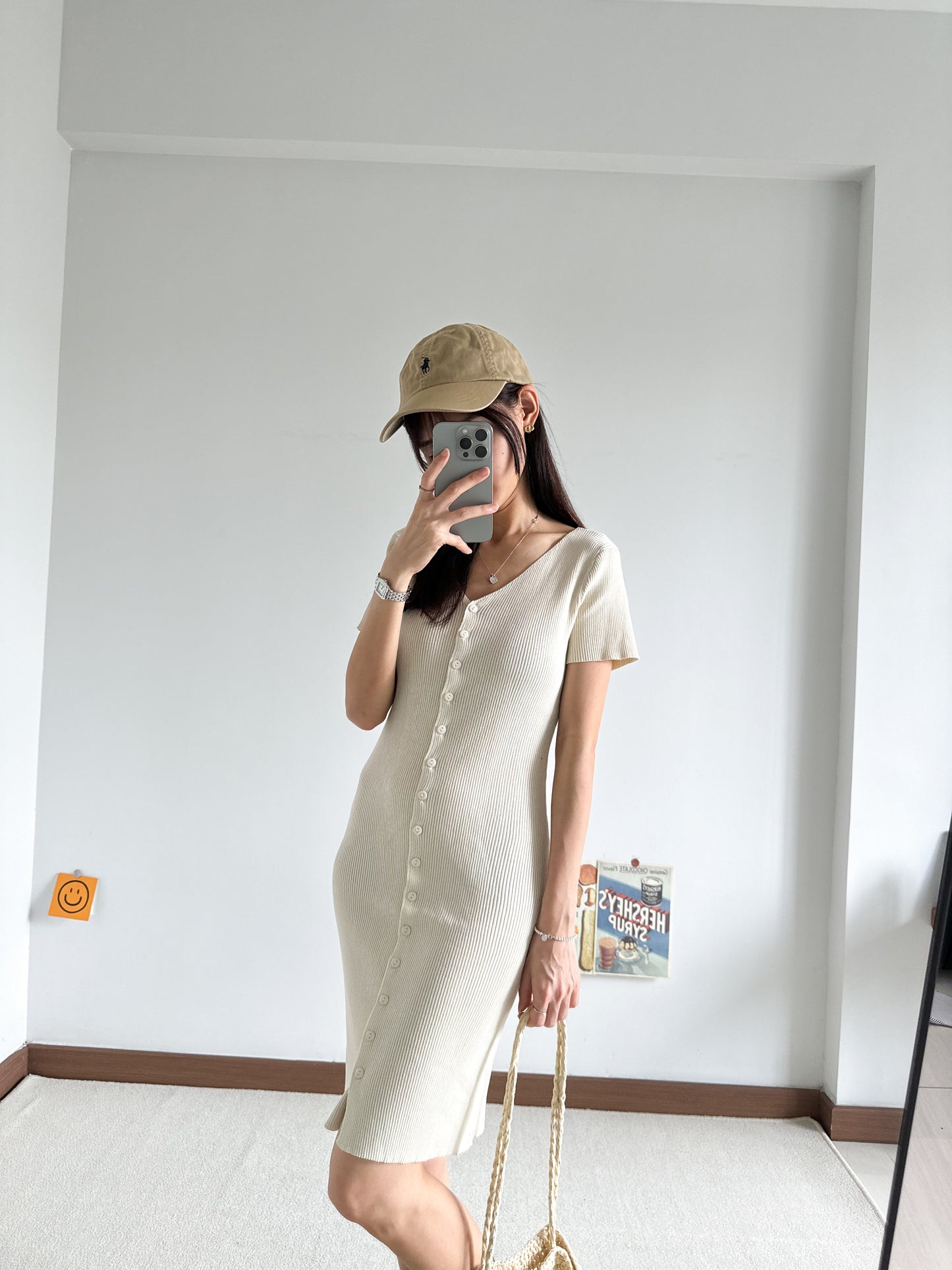 Lynda Knitted V Neck Dress