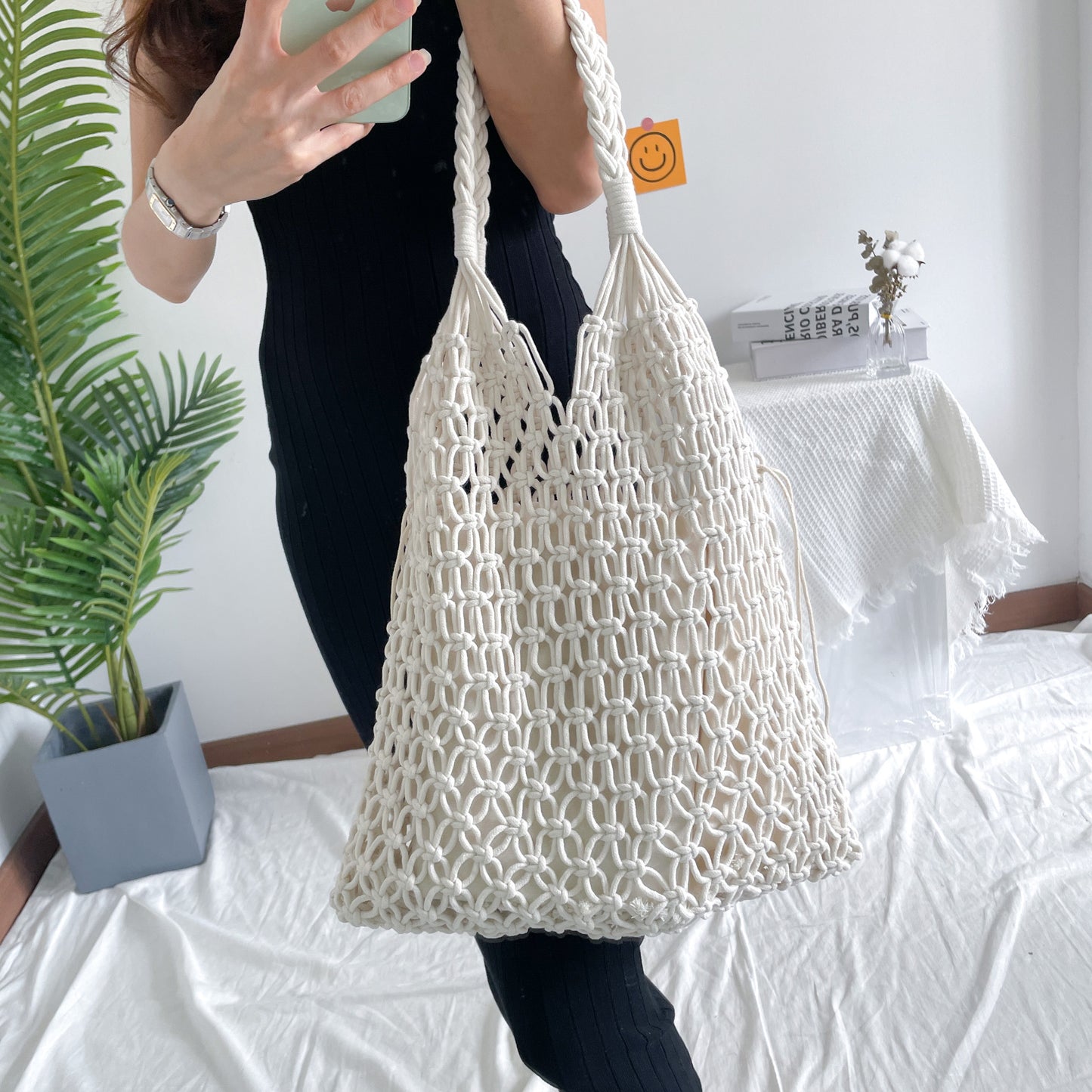 Knitted Double Handle Totebag