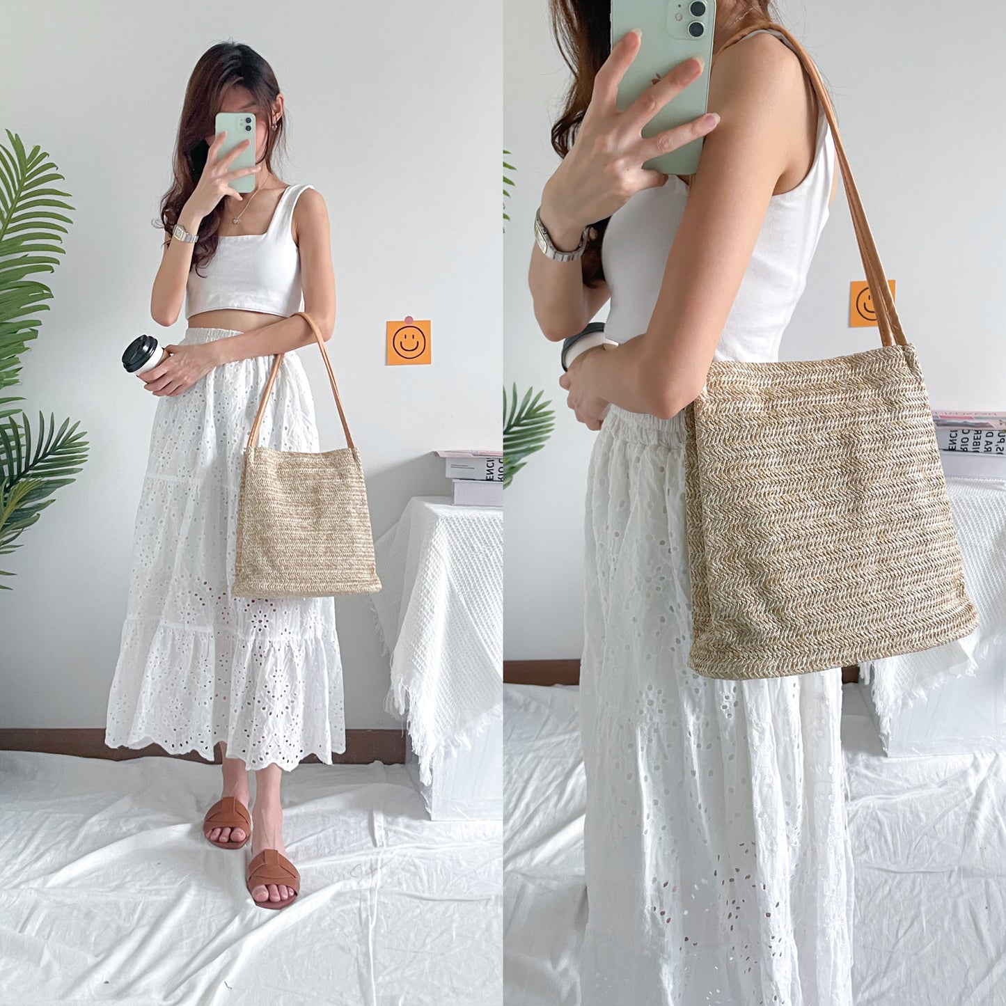 Minimalist Straw Totebag