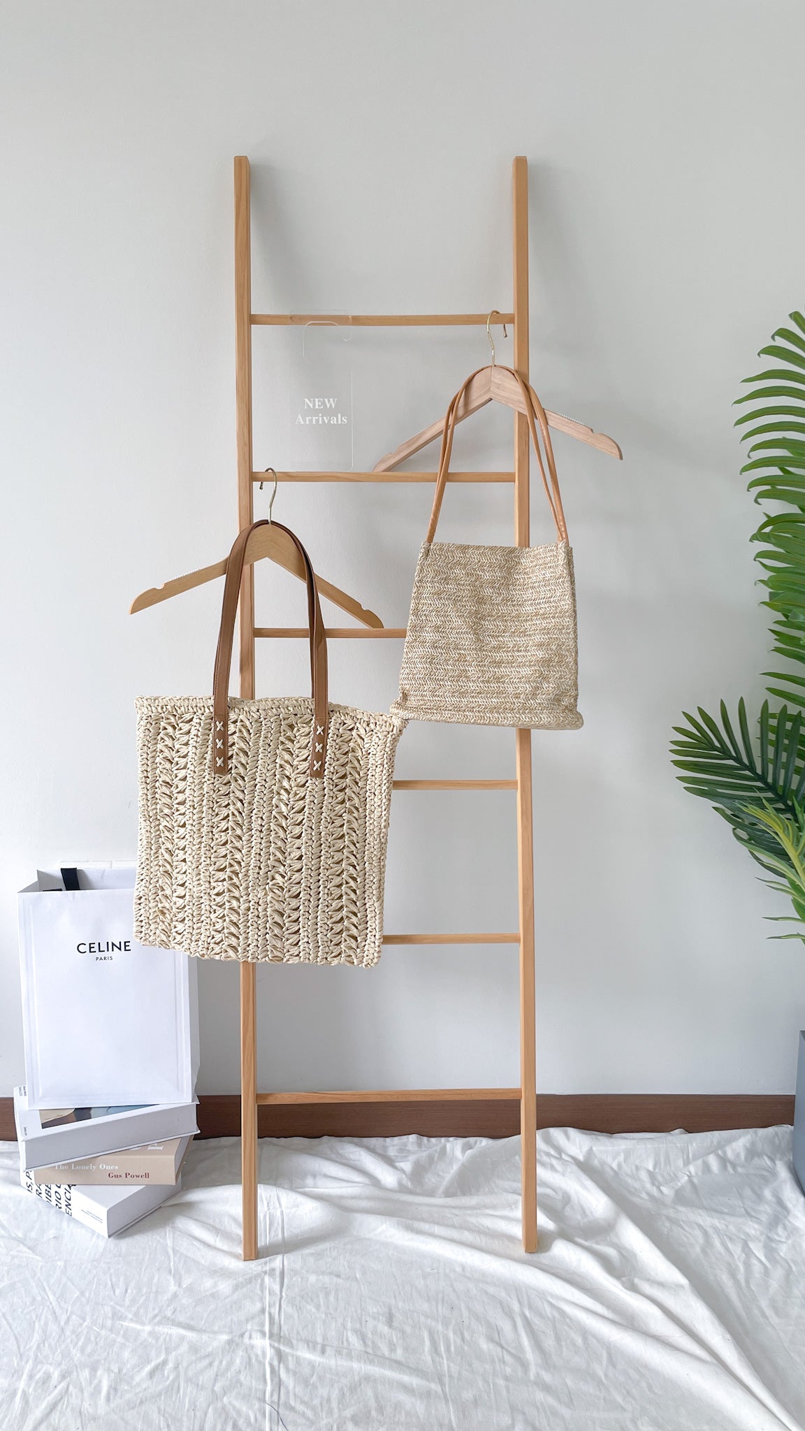 Shoulder Carry Straw Totebag