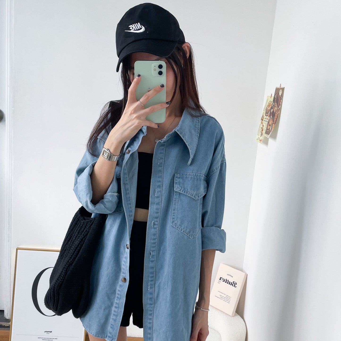 Josette Pocket Denim Blouse