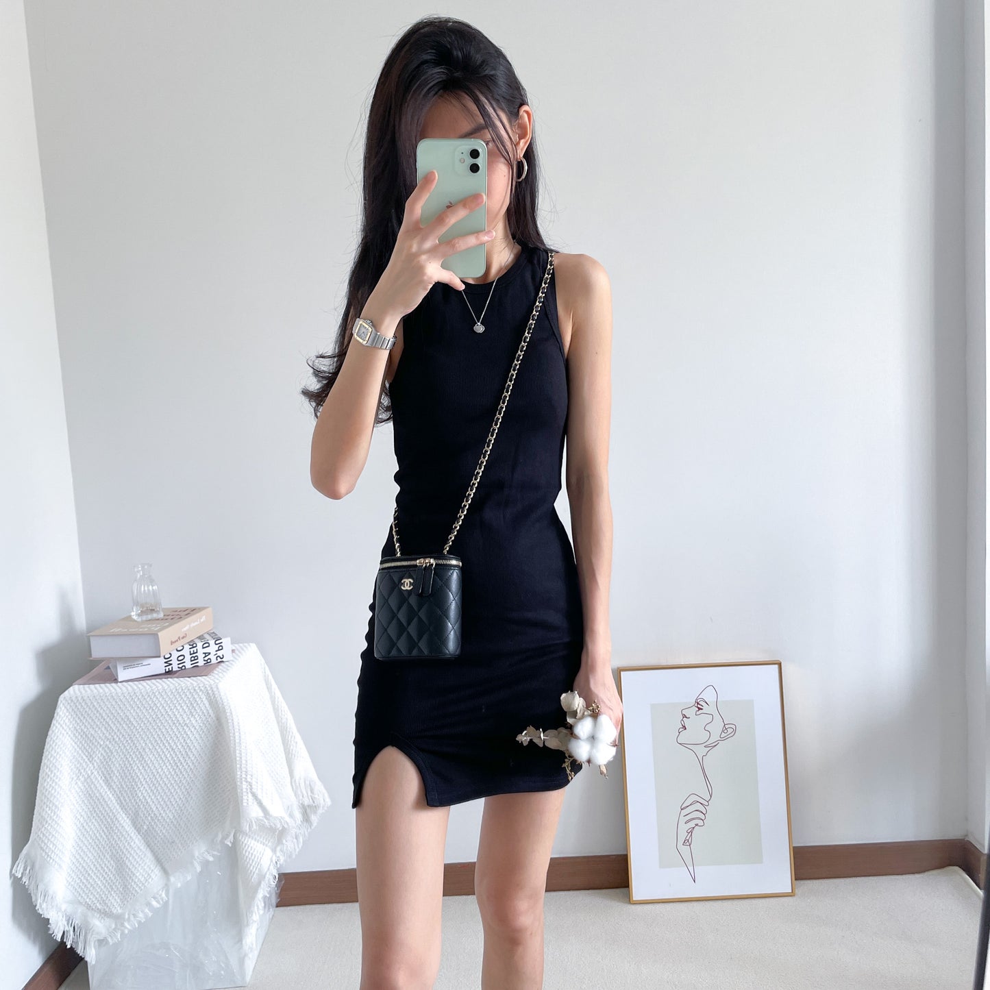 Emma Basic Slit Tank Dress