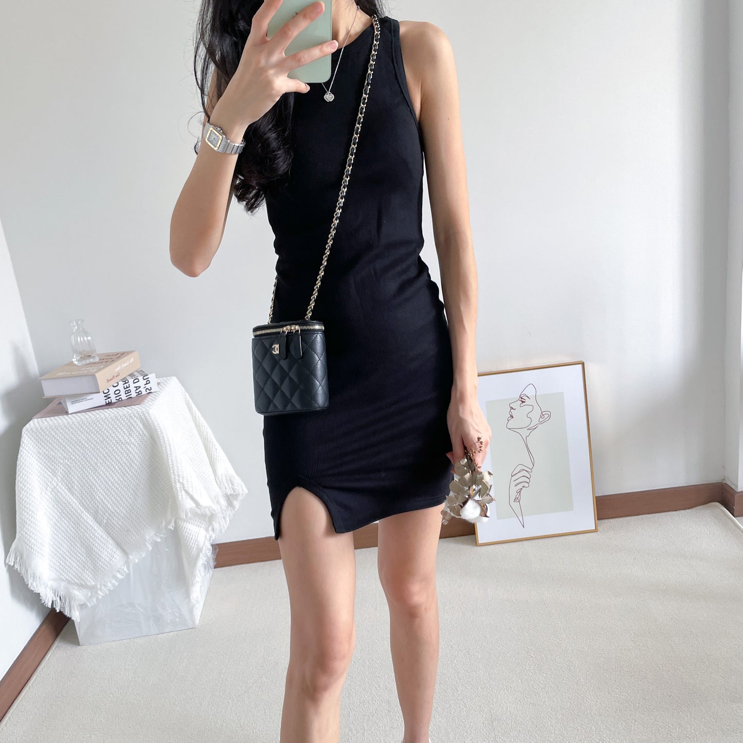 Emma Basic Slit Tank Dress