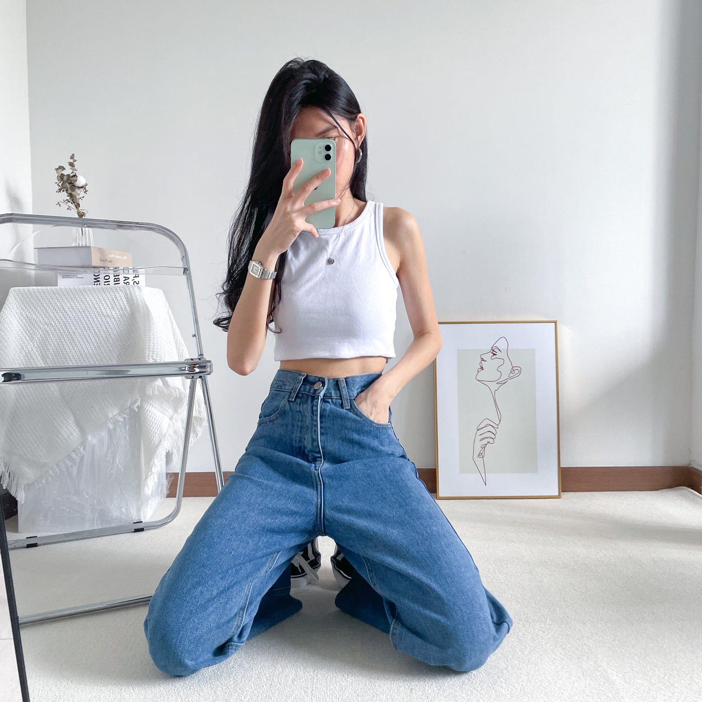 Nately High Waist Petite Denim Jeans