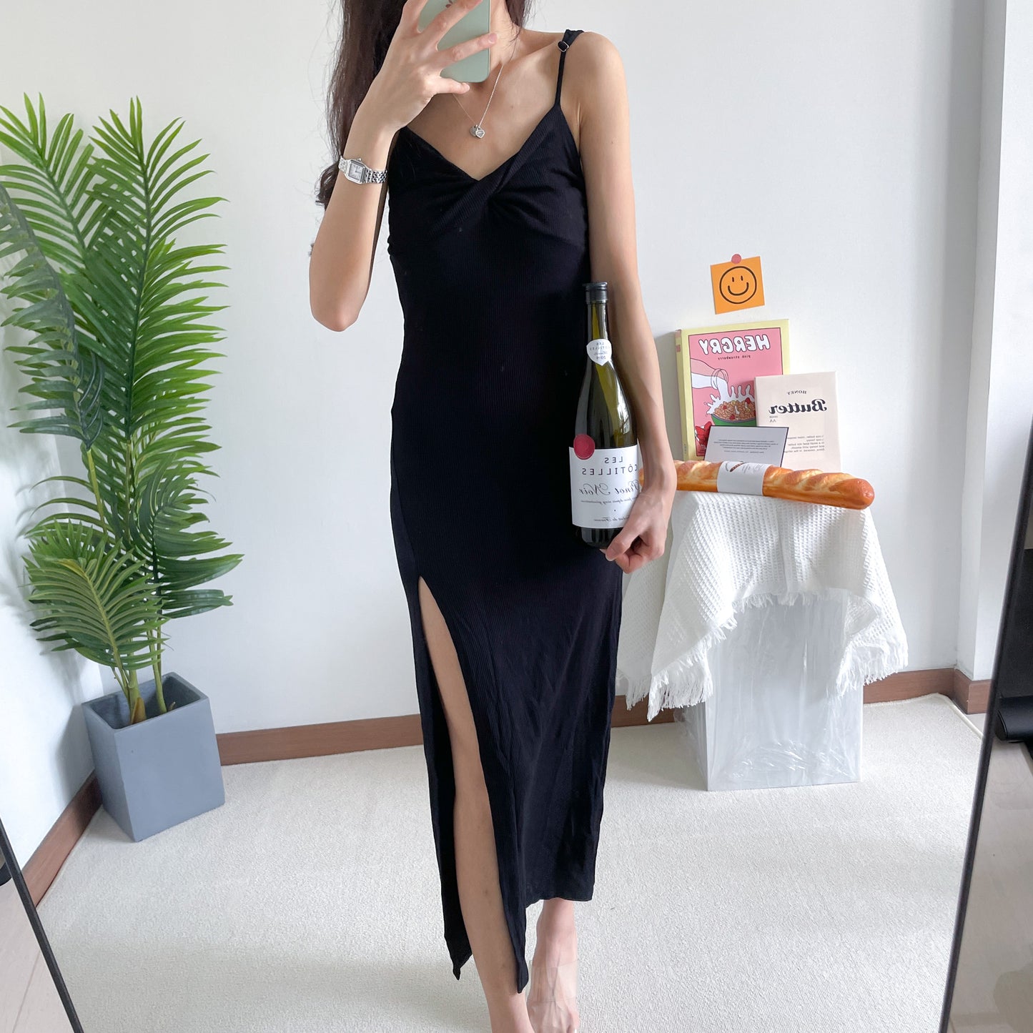 Nikita Knot Side Slit Dress