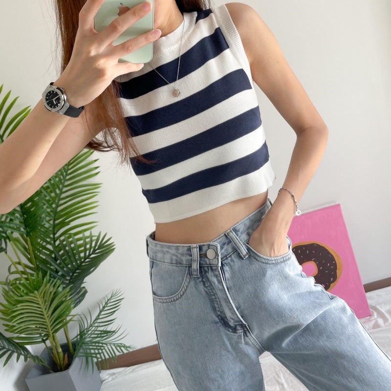 Blue Stripe Top