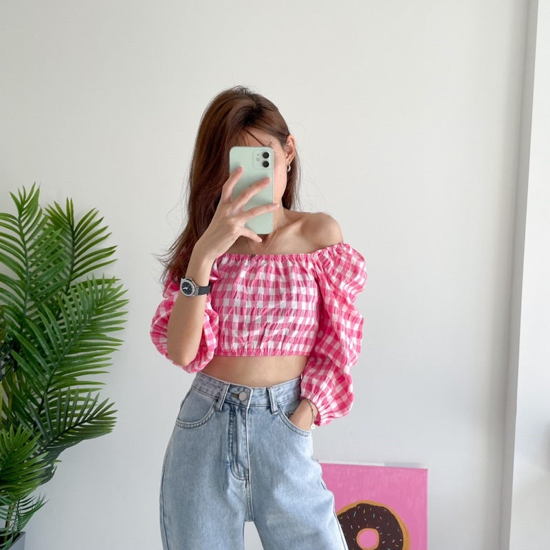 Eda Gingham Top