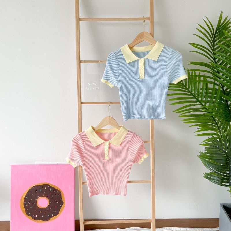 Pastel Polo Top